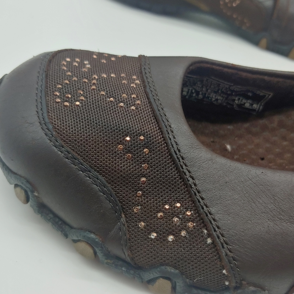 Skechers | Brown Bling Leather Bejewl Sneaker 7.5 - Picture 2 of 13